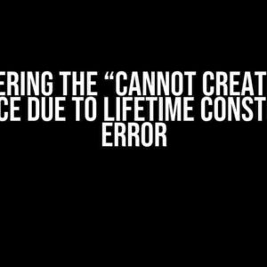 Conquering the “Cannot Create WGPU Surface Due to Lifetime Constraint” Error