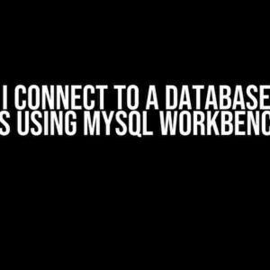 How do I connect to a database on AWS RDS using MySQL Workbench?