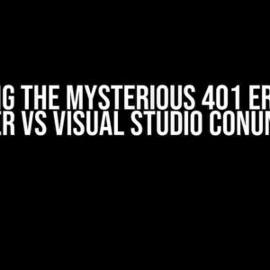 Solving the Mysterious 401 Error: A Docker vs Visual Studio Conundrum
